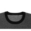 Pull ras du cou doux en tweed jacquard pour hommes